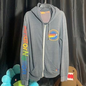 Aviator Nation Men’s Zip-Up Hoodie XL Blue